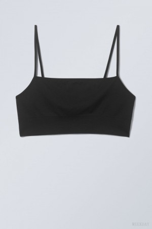 Weekday Cat Soft Bralette Bralette Fekete | NVHF1027