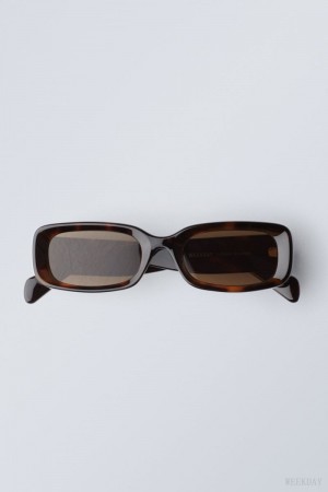 Weekday Cruise Squared Sunglasses Tortoise | GJMZ2180