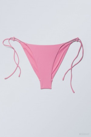 Weekday Drawstring Bikini Bottoms Rózsaszín | GAME1183