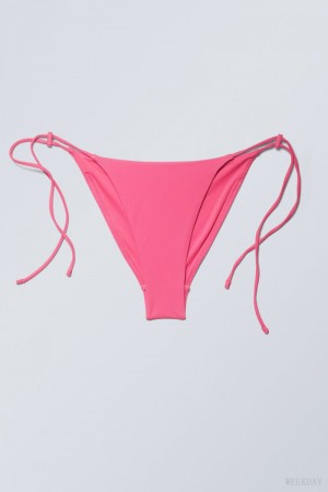 Weekday Drawstring Bikini Bottoms Rózsaszín | CSTA2616