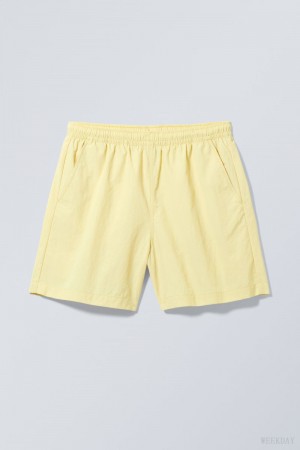 Weekday Ed Contrast Swim Shorts Világos Sárga | CDVS9295