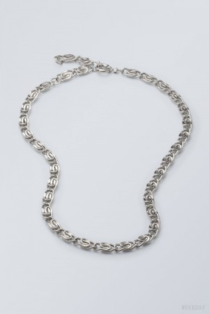 Weekday Eli Chain Necklace Titán | ZOGN2475