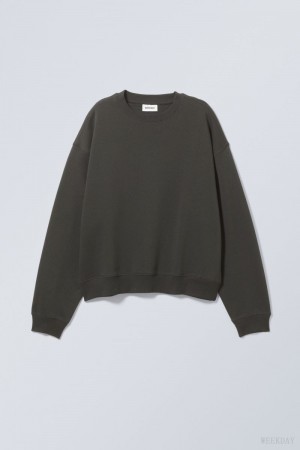 Weekday Essence Standard Sweatshirt Sötétszürke | HFYH1944