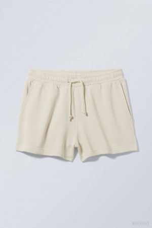 Weekday Essence Standard Sweatshorts Fehér | AVJC2771