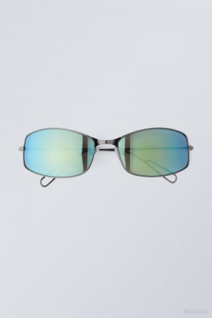 Weekday Flash Sunglasses Zöld | SAYR4459