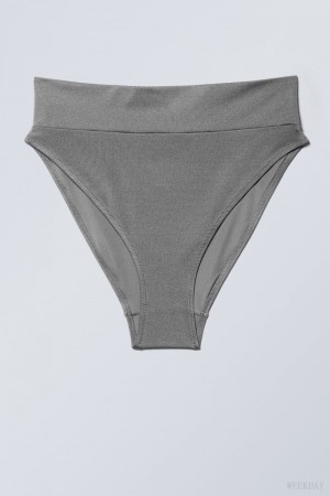 Weekday Heat High Derekú Bikini Bottoms Szürke | WTOU5454