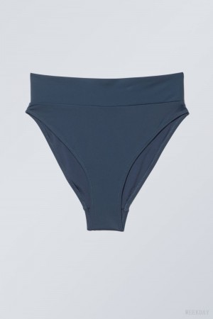 Weekday Heat High Derekú Bikini Bottoms Sötétkék | KLQX7594