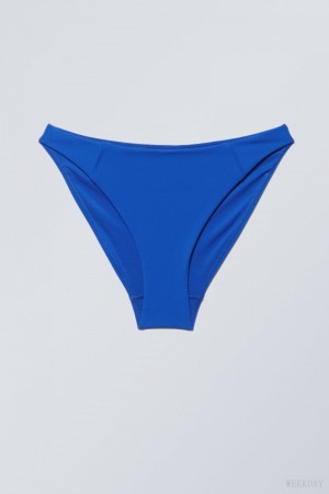 Weekday High Cut Bikini Bottoms Kék | OINW6552