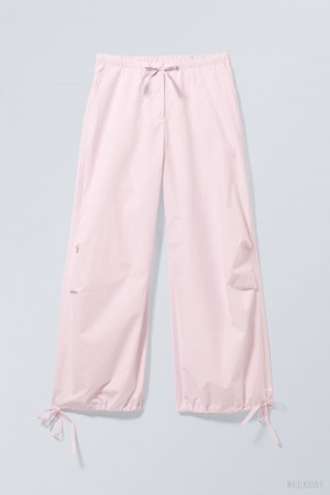 Weekday Luisa Parachute Trousers Rózsaszín | CSFA8408