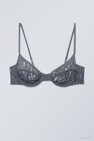 Weekday Molly Underwire Bra Melltartó Sötétszürke | QTZF0071