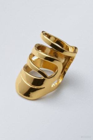 Weekday Motion Ring Golden | MMPI7883