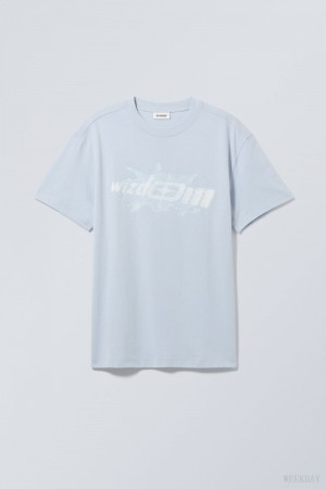 Weekday Oversized Grafika Printed T-shirt Wizdom | QBZT4077