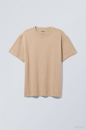 Weekday Oversized Heavyweight T-shirt Barna | OXIC1972