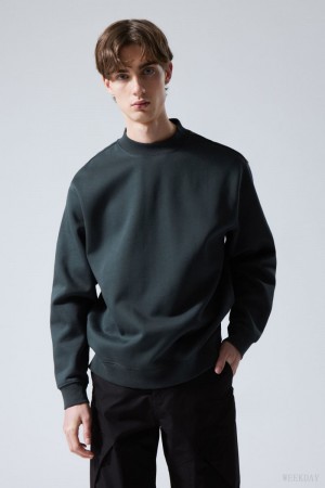 Weekday Relaxed Heavyweight Sweatshirt Sötétszürke | NDKE5762