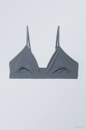 Weekday Soft Triangle Bralette Soul Kék | VXUD5099