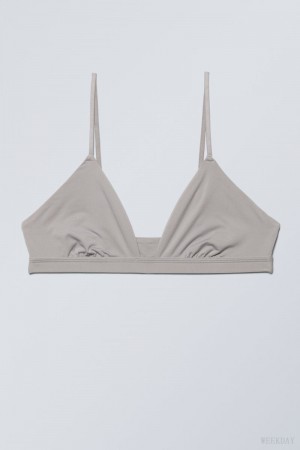 Weekday Soft Triangle Bralette Soul Világos Szürke | PZIZ0022