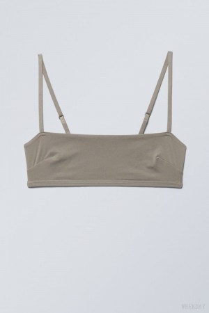 Weekday Soul Soft Bra Melltartó Dusty Mole | FUOR0874