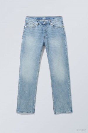 Weekday Space Relaxed Egyenes Jeans Kék | YNHT2711