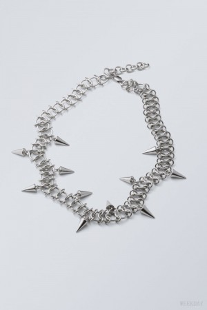 Weekday Spike Necklace Titán | XZCY4981