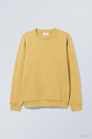 Weekday Standard Midweight Sweatshirt Sárga | NBCS9539