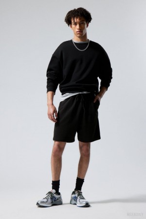 Weekday Standard Sweatshorts Fekete | GXNG2625