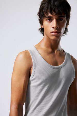 Weekday Standard Tank Top Világos Szürke | YHAC3287