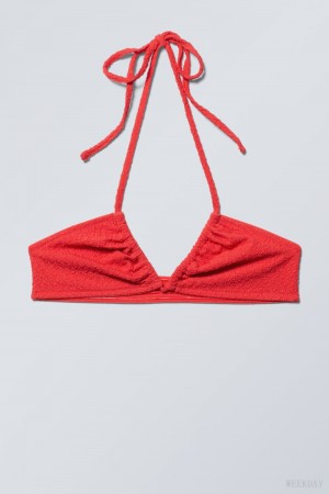 Weekday Structured Bikini Top Piros | ELTP9362