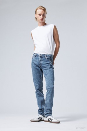 Weekday Sunday Slim Tapered Jeans Kék | PTER4748