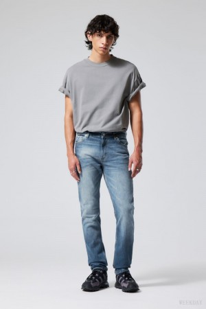 Weekday Sunday Slim Tapered Jeans Kék | VGCT3455