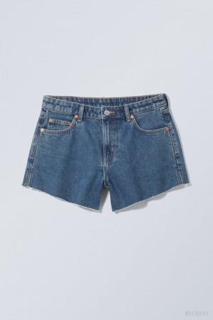 Weekday Swift Denim Shorts Kék | XXBR1032