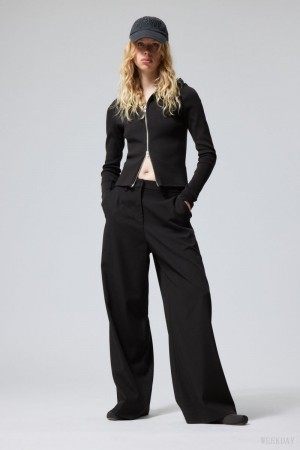 Weekday Tate Suiting Trousers Fekete | GCXJ6132