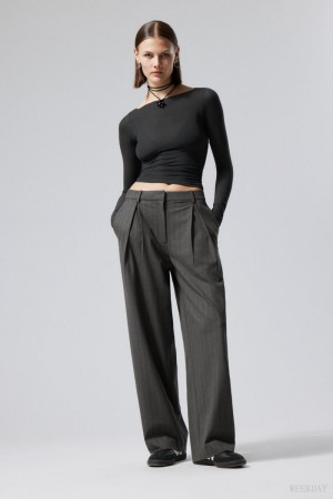 Weekday Zia Suit Trousers Szürke | ZLNA4764