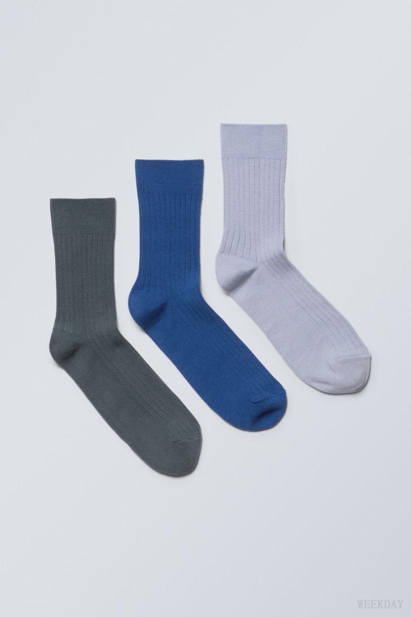 Weekday 3-pack Selma Socks Lila | VWIS2497