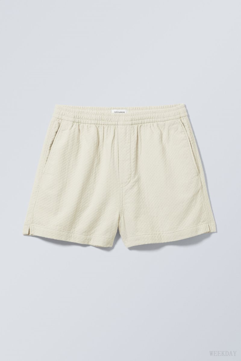 Weekday Alex Relaxed Shorts Bézs | PLXI8120