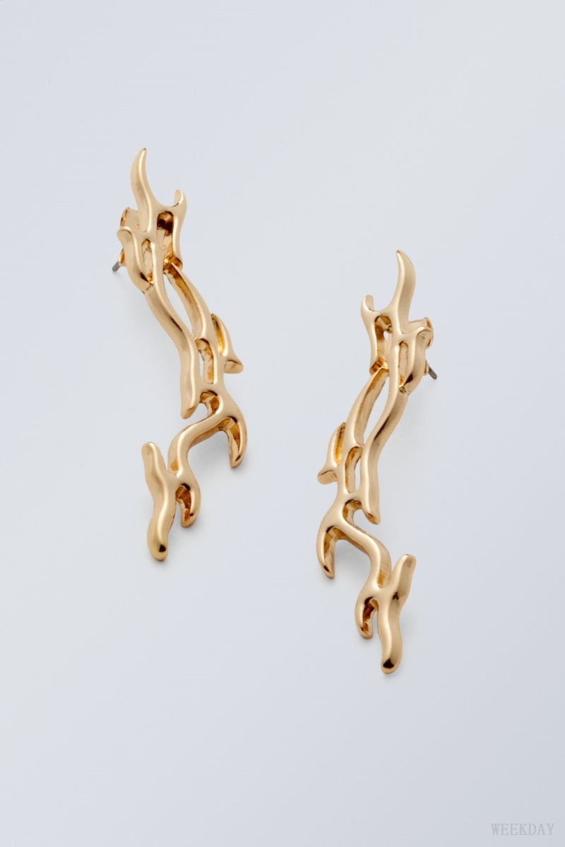 Weekday Asta Earrings Arany | PHXE8686