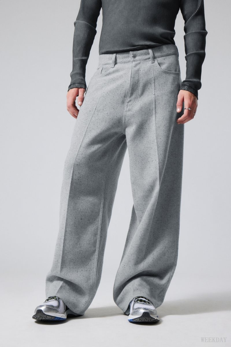 Weekday Astro Baggy Suit Trousers Világos Szürke | GHPW9529