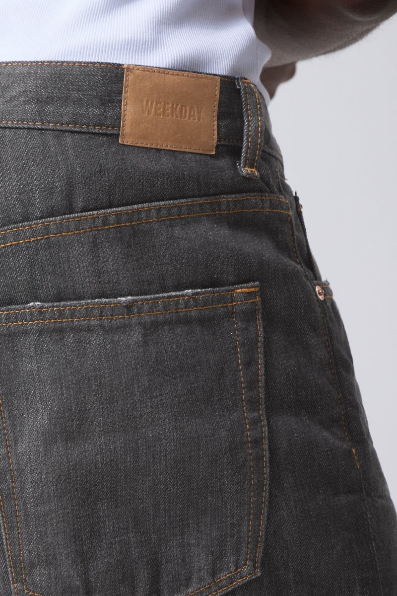 Weekday Astro Loose Baggy Jeans Szürke Fekete | RQZK5638