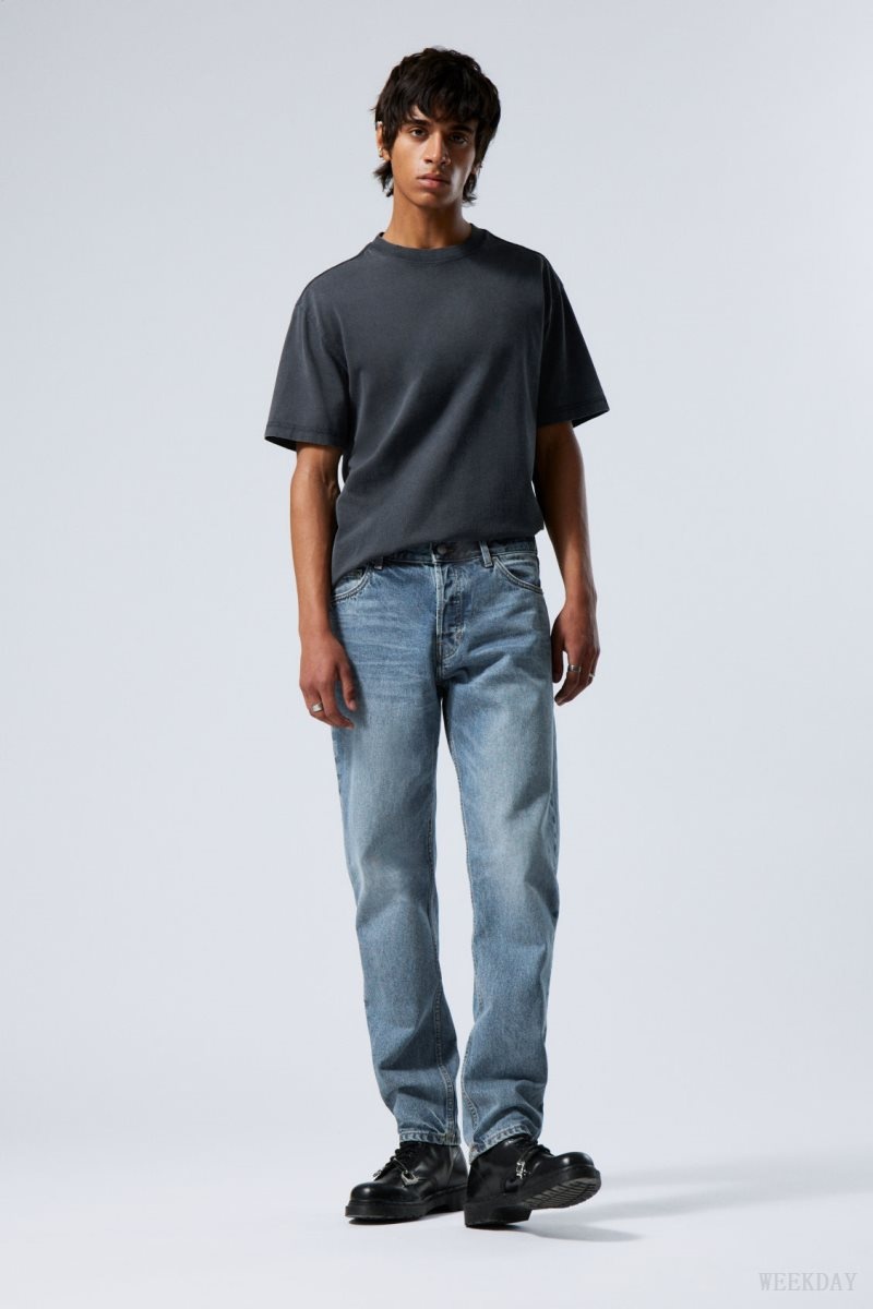 Weekday Barrel Relaxed Tapered Jeans Kék | DXSS9843