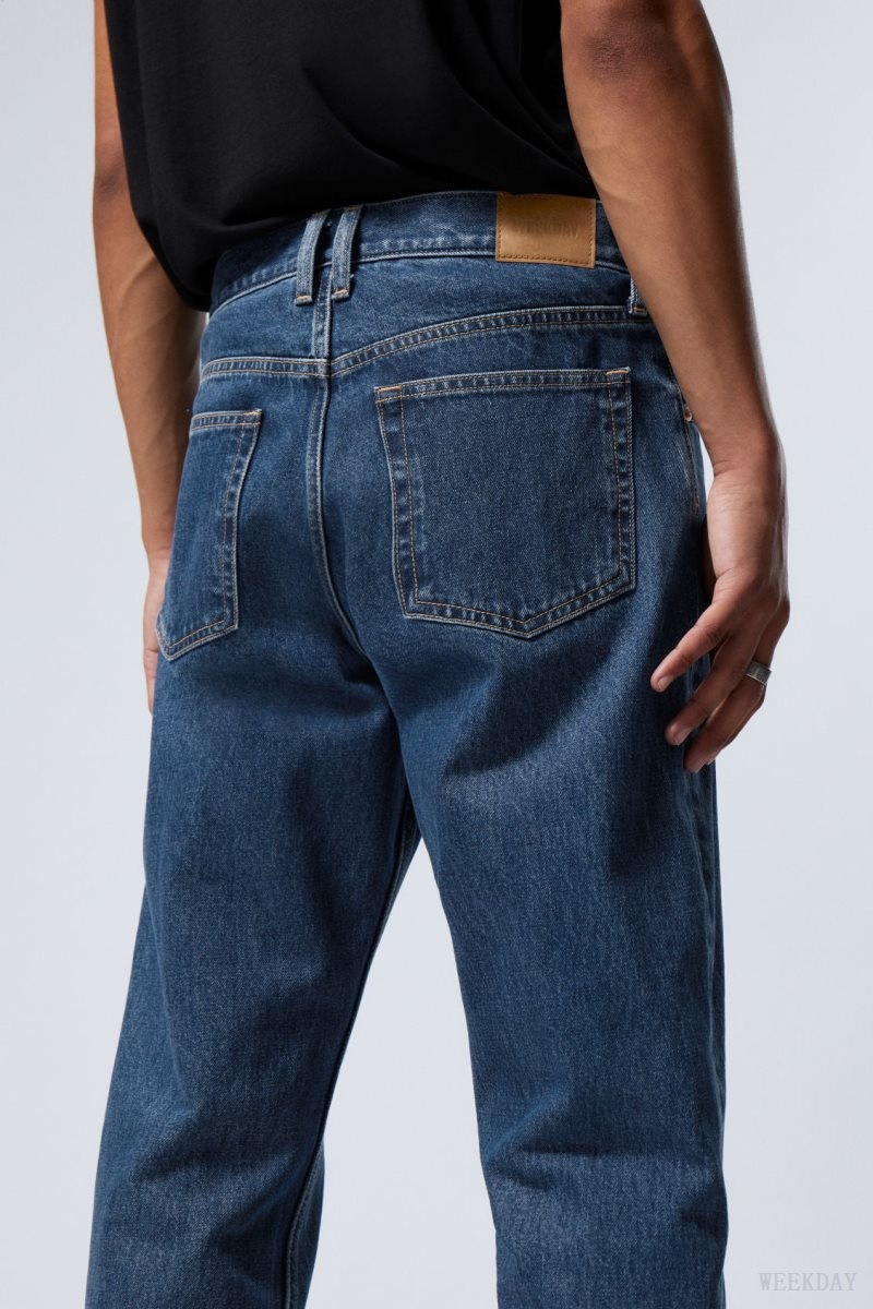 Weekday Barrel Relaxed Tapered Jeans Kék | DHDJ4041