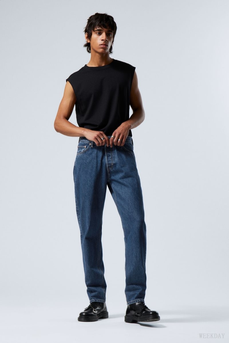 Weekday Barrel Relaxed Tapered Jeans Kék | DHDJ4041