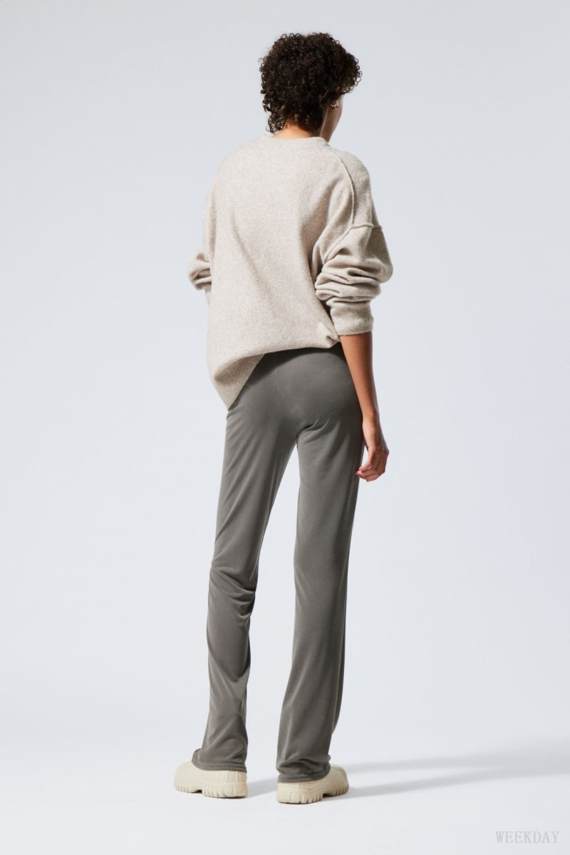 Weekday Bea Jersey Trousers Sötétkhaki | EEHR0644