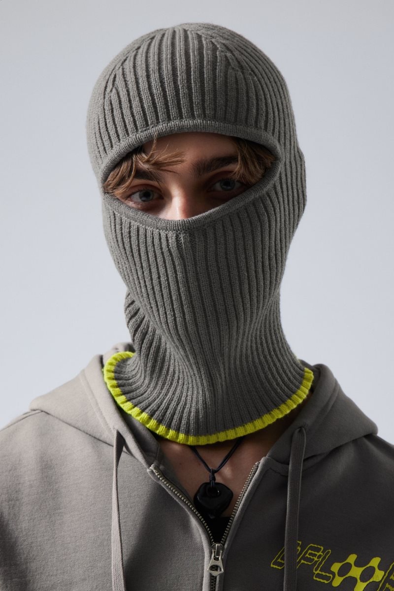 Weekday Bell Balaclava Szürke Sárga | TIDK2822