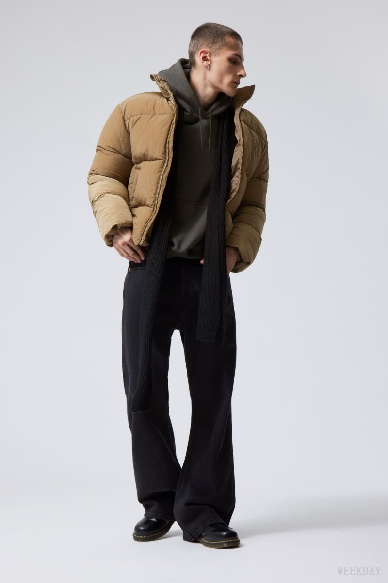 Weekday Ben Ripstop Puffer Jacket Dusty Mole | IMXC1390