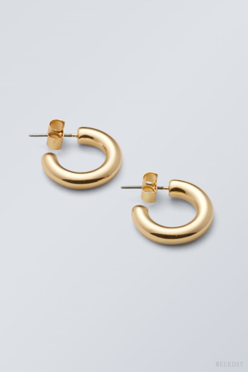 Weekday Bold Hoops Golden | XBYJ4106