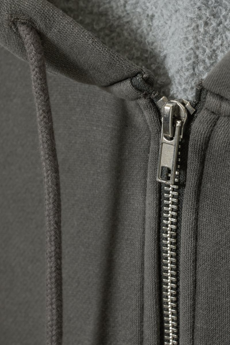 Weekday Boxy Heavyweight Zip Hoodie Sötétszürke | XTIY1795