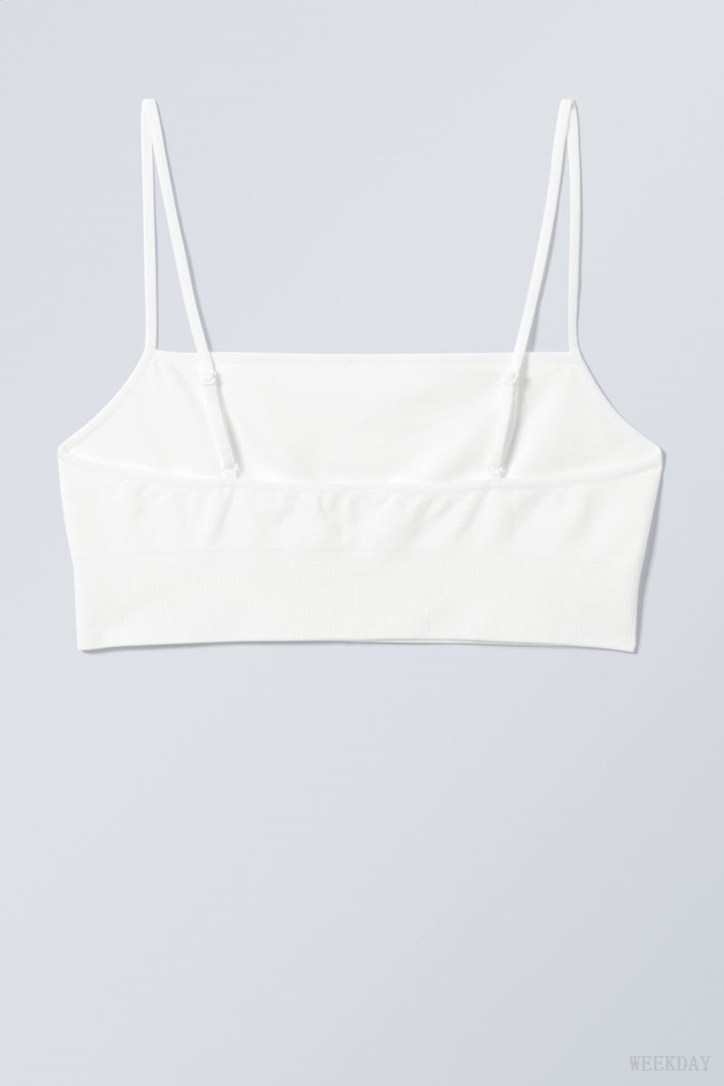 Weekday Cat Soft Bralette Bralette Fehér | HTAZ9398