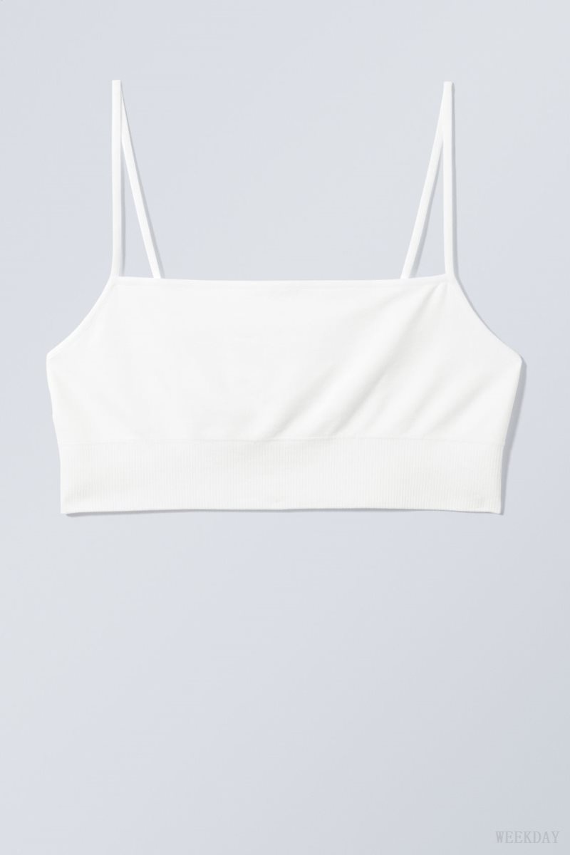 Weekday Cat Soft Bralette Bralette Fehér | HTAZ9398