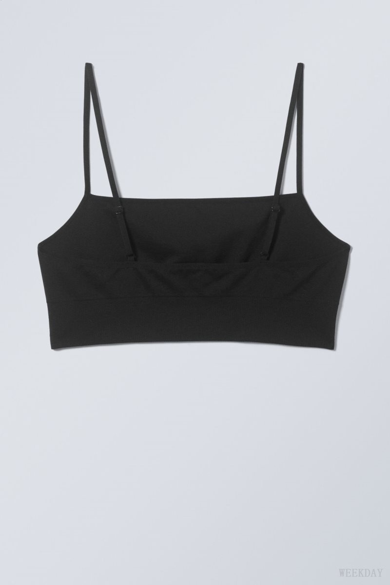 Weekday Cat Soft Bralette Bralette Fekete | NVHF1027