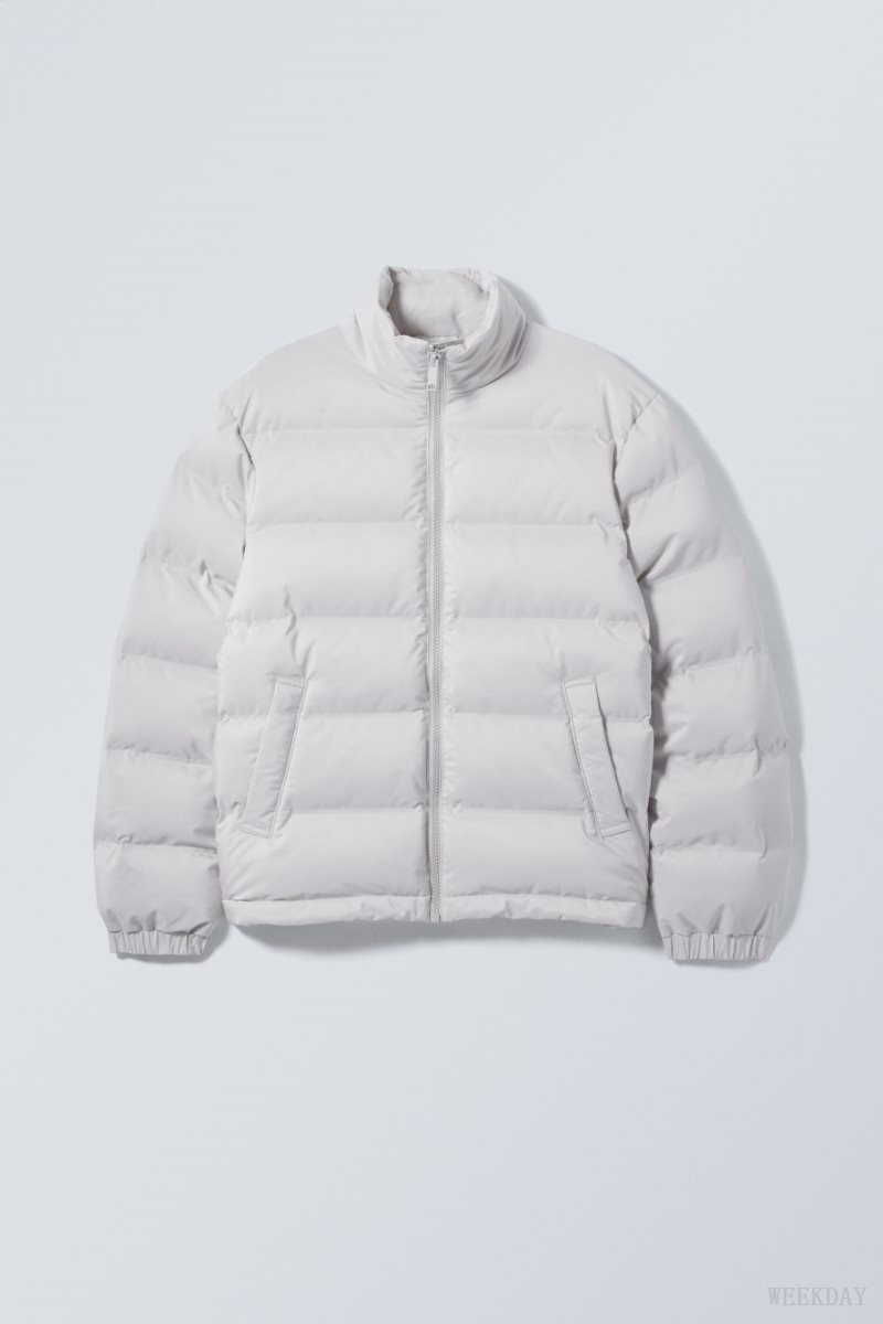 Weekday Cole Puffer Jacket Világos Szürke | PBQJ9486