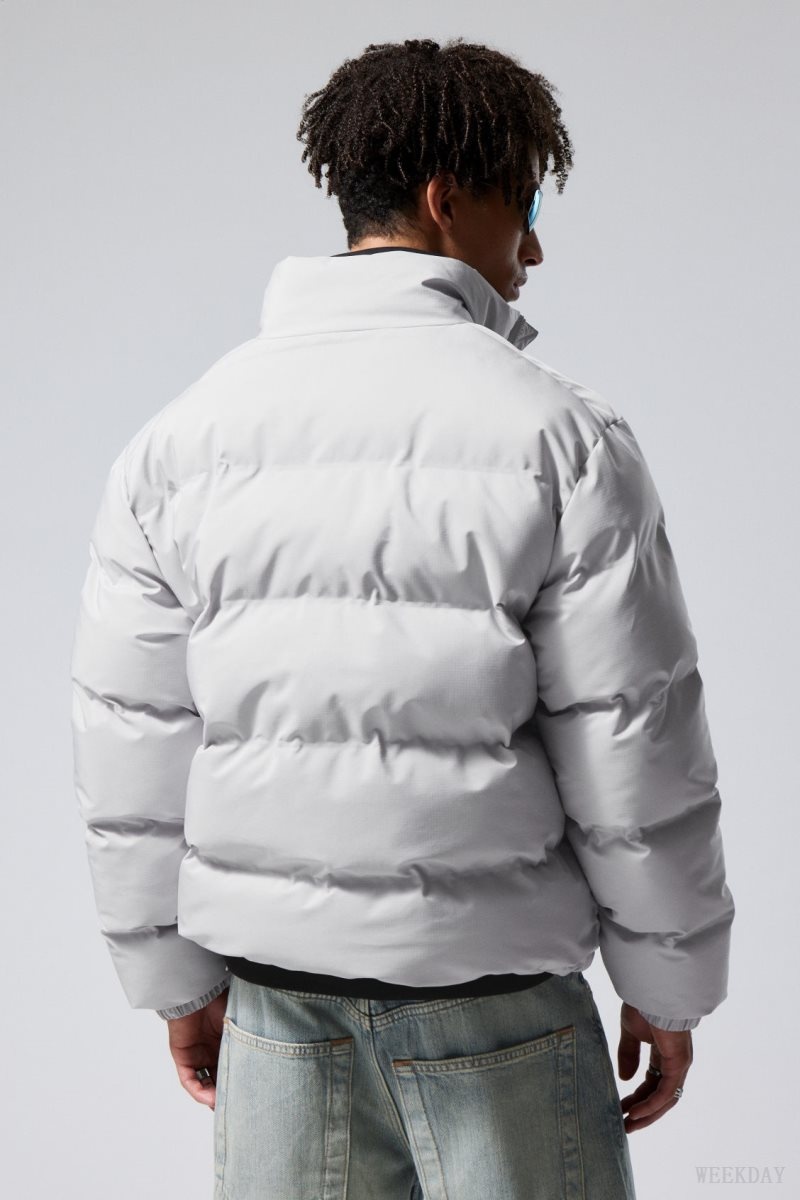 Weekday Cole Puffer Jacket Világos Szürke | PBQJ9486